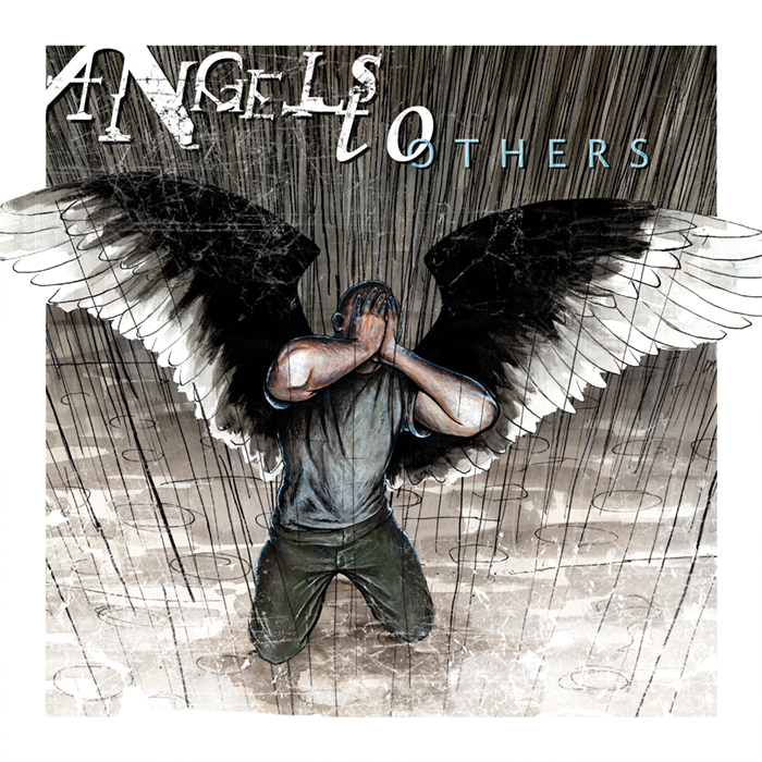 Artwork from the EP 'Angels To Others' by 'The Hollow Earth Theory'. Medium: Acrylic paints on paper and digital.