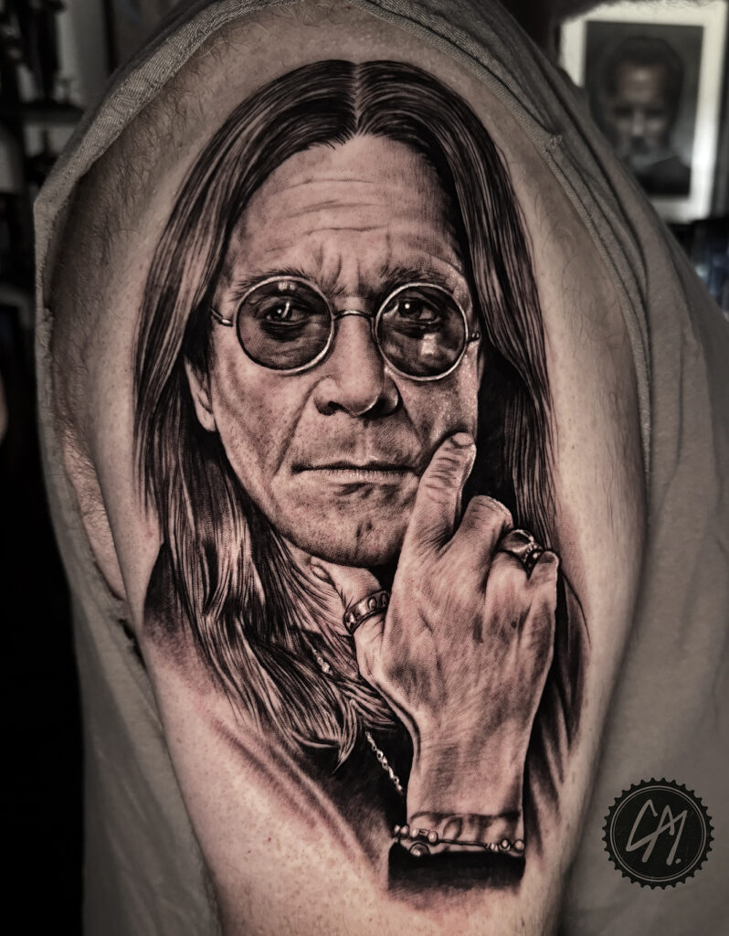 Ozzy Osbourne. Tattoos by Craig Mackay.